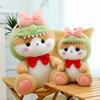 Toy Plush Cat Dinosaur Doll Stuffed Animal Cartoon Bow Soft Toy Home Gift Decor