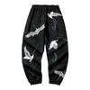 Great Wave of Kanagawa Crane Splicing Printed Casual Beach Harem Pants Men Hip Hop Nine Points Trousers Jogger Sweatpants