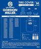 GORDON MILLER Tire Cover M Size Storage Welfare Fabric Durable Weather Resistant Water Repellent Outdoor OD Olive Drab 1528031