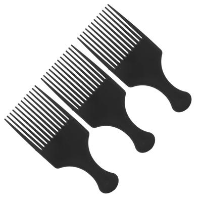 3pcs Professional Hair Pick Portable Salon Barber Shop Afro Pick Comb Hair Styling Tool