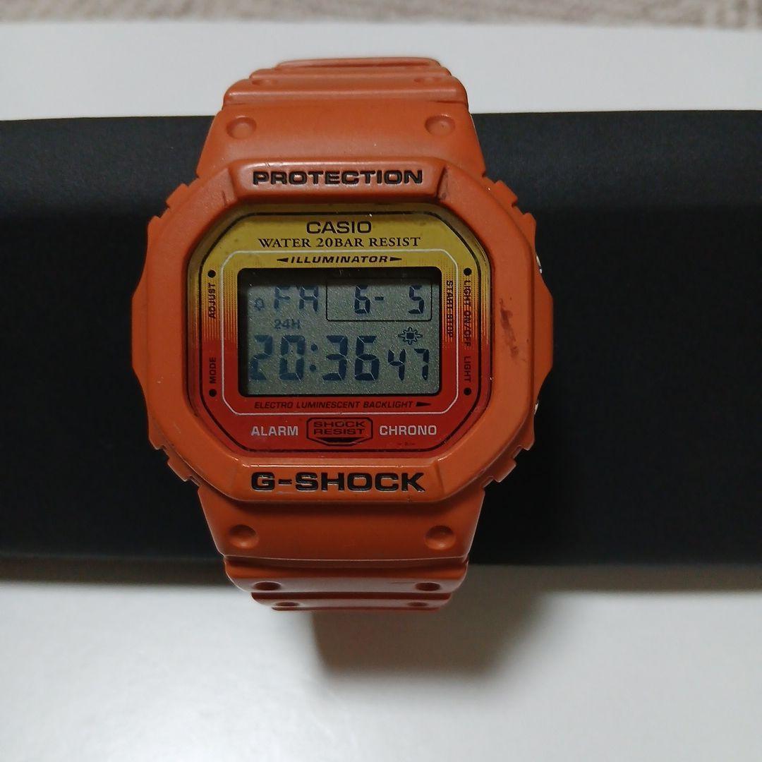 Б/у Ограниченное время!! CASIO G-SHOCK DW-5600LC Оранжевые часы