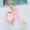 Acrylic Oil-Filled Lollipop Keychain Pendant for Women - Exquisite Car or Bag Charm Gift