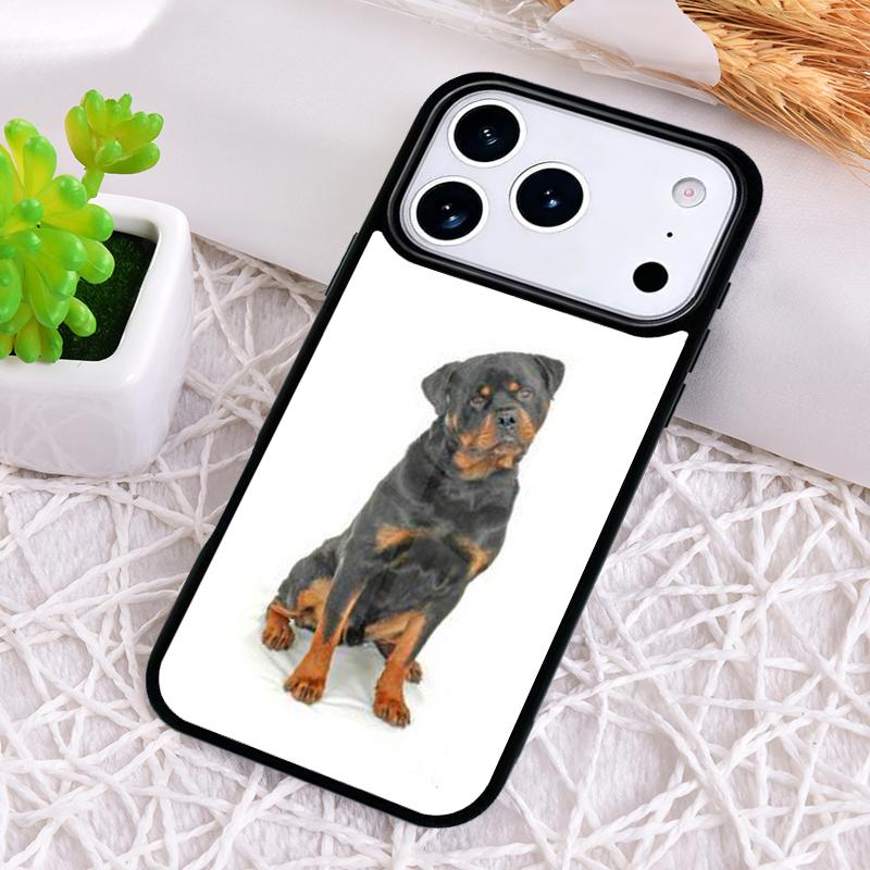 Cool Rottweiler Dog Soft TPU Phone Case for iPhone 17 Air 16 15 11 12 14 13 Pro Max Shockproof Cover