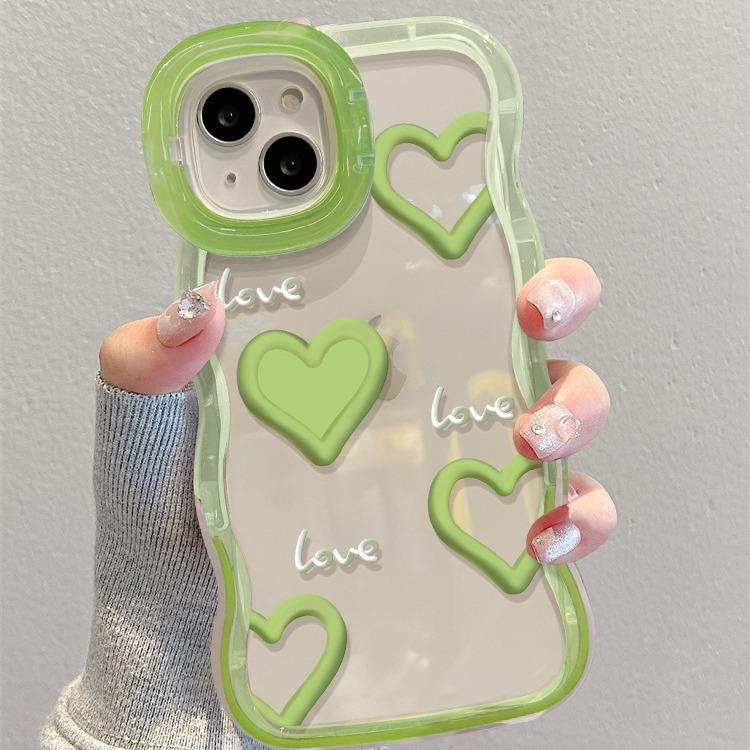 

Ins Simple Love подходит для iPhone16 чехол для iPhone 15pro двойной кронштейн 14 ниша 13 полный комплект силикон iphone 16 pro