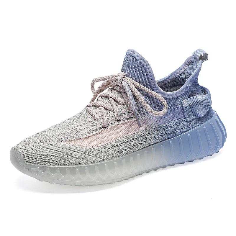 Baskets Femmes Chaussures de Sport en Mesh Respirantes Ballerines Zapatillas De Mujer Mode Lacets Ballerines Running Zapatos Printemps Automne Adulte