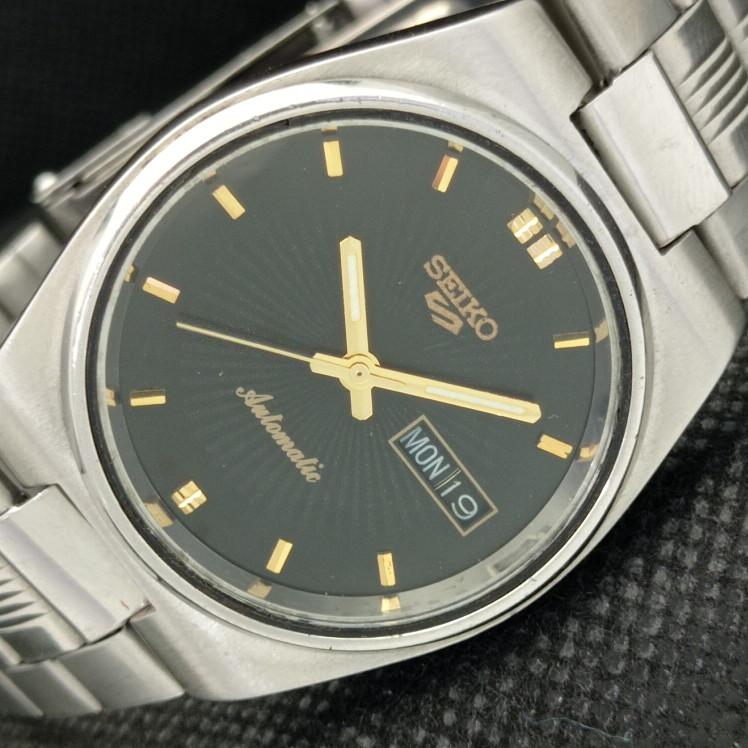 

Б/У винтажные мужские часы SEIKO 5 AUTO 7019A из Японии D/D черного цвета 608d-a315717-9 SKU608d-a315717