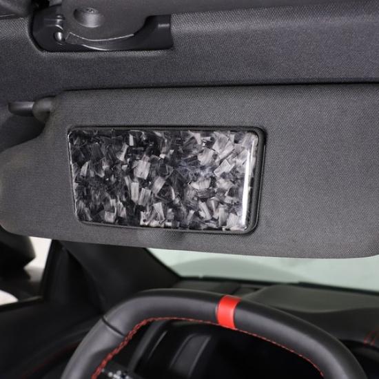 Forged Carbon Fiber Interior Vanity Mirror Panel trim For Corvette C8 -2025