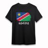 Men's Oversize T-Shirt Namibia Sun Flag Design Tee Short Soft Comfy Cotton Black