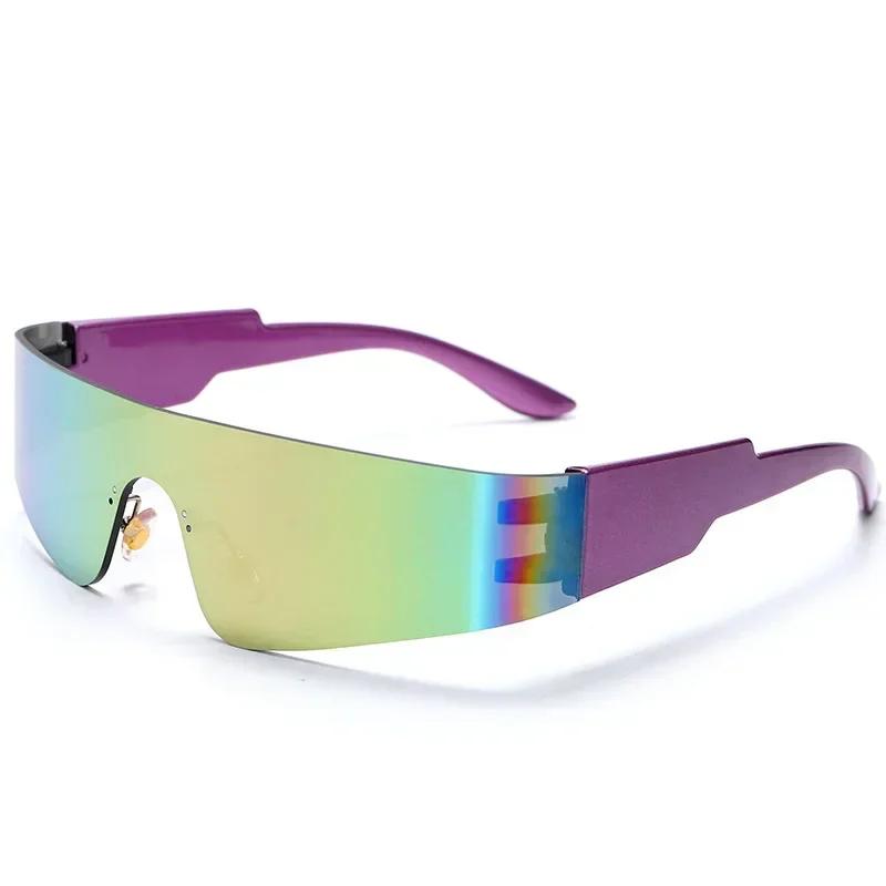 

Unisex Rimless Sunglasses One-piece Punk Sports Sunglasses UV New Protection Stylish Multiple Colors Eyewear lentes de sol mujer