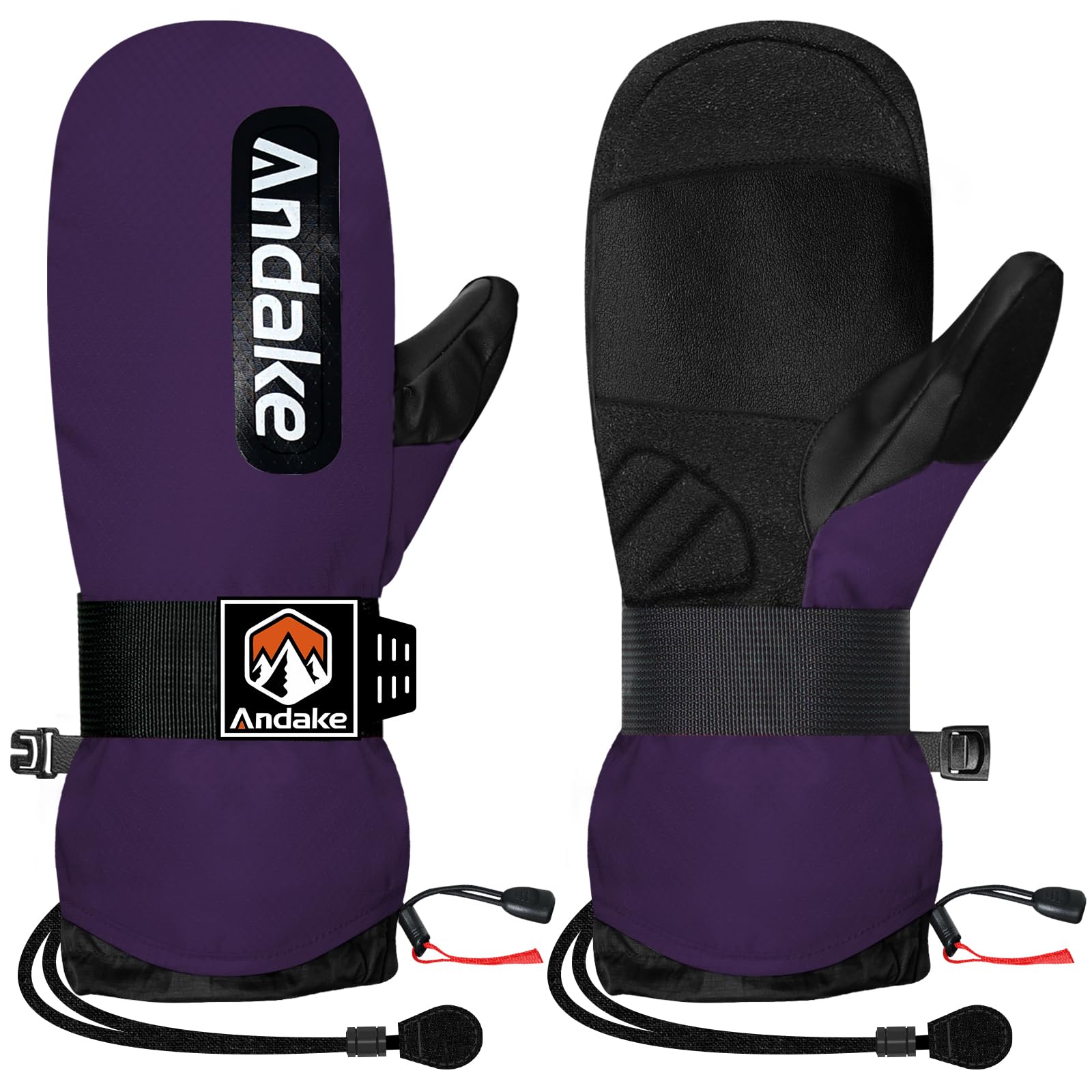 

Andake Ski Cold Weather Snowboard for Men and Women Gloves, Gloves, Warm, Waterproof, Breathable, Insulated, Windproof, Winter, фиолетовый