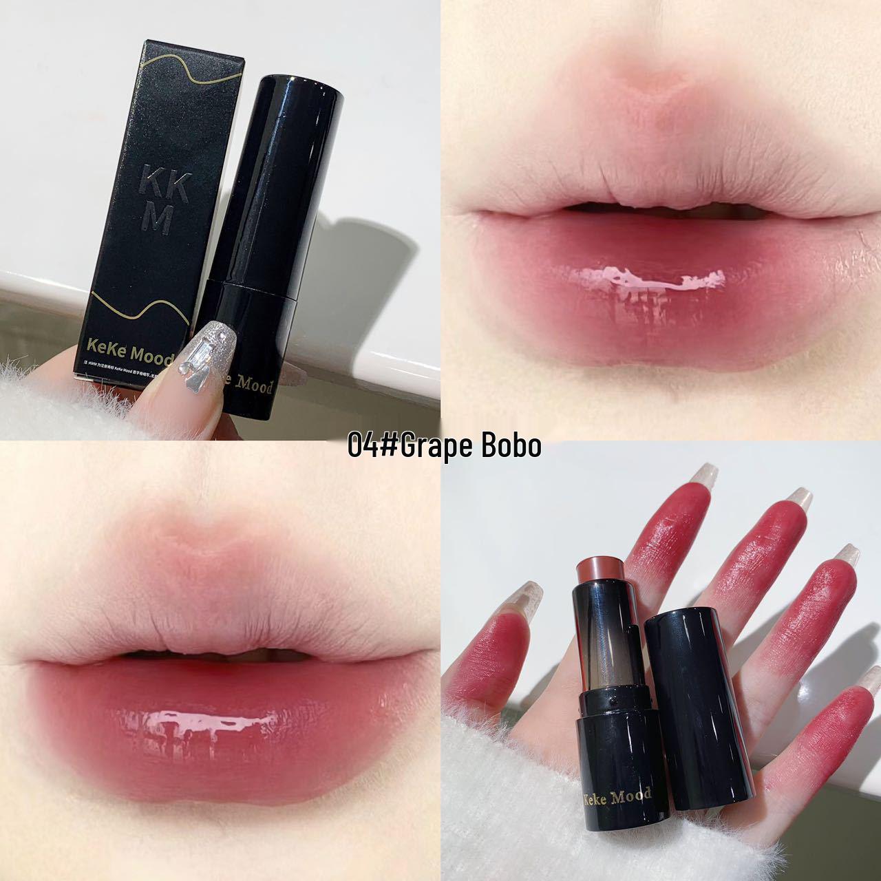 

Kekemood Сияющая помада из черного обсидиана: Увлажняющий блеск для губ для отбеливания, увлажнения и придания объема. 3.5