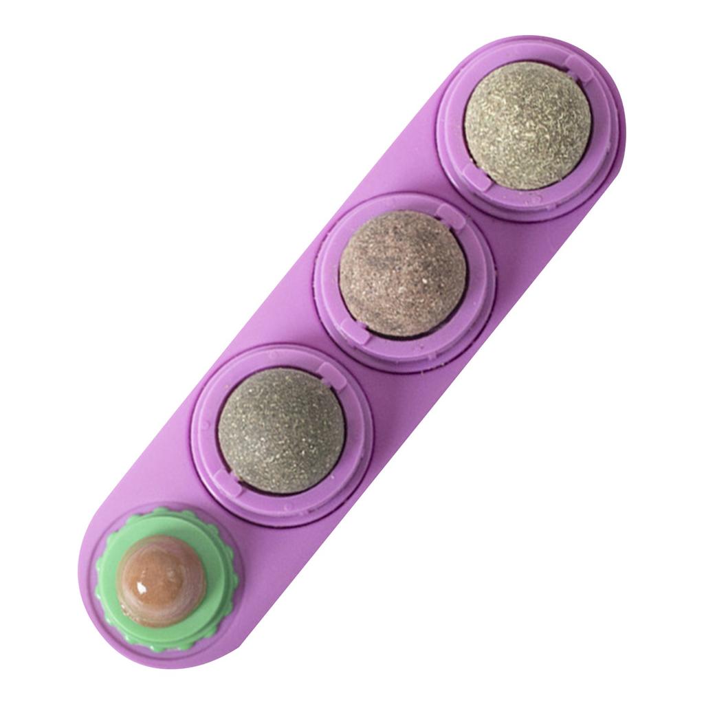 Catnip Balls - Catnip Balls That Stick To The Wall - Healthy Chewable Lickable Snacks For Kittens - Interactive Toys For Cats To Ease Their Anxiety