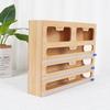 Bamboo Wood Drawer Storage Box with Aluminum Foil & Plastic Wrap Cutter