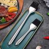 Hollow Handle Pancake Brush Stainless Steel Silicone Oil Brush Barbecue Grill Brush  Kitchen