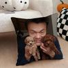 JJYP Meme Cushion Cover Natural Linen Double Sided Print  Throw Pillow Case for Sofa Couch Home Decor