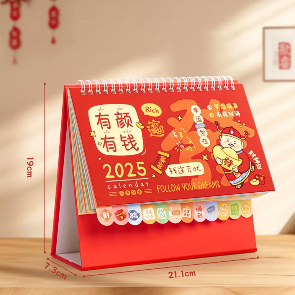 Paper Snake Year Desk Calendar China Style Desktop Flip Calendar New Standing Desktop Calendar