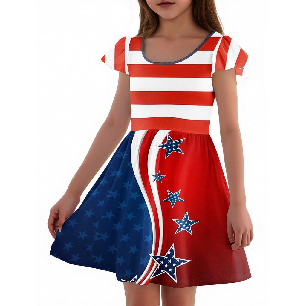 Girls Toddler SleeveDress Dresses Casual Party School Dresses Clothes For Girls