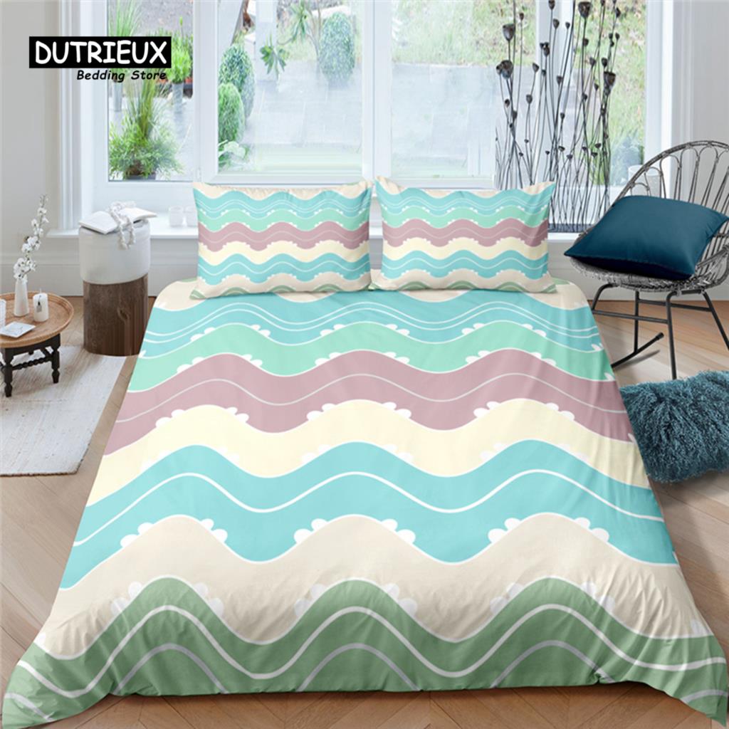 Comforter Luxury 3D Geometry Print Home Living Comfortable Kid Bedding Set Queen And King Eu/Us/Au/Uk Size