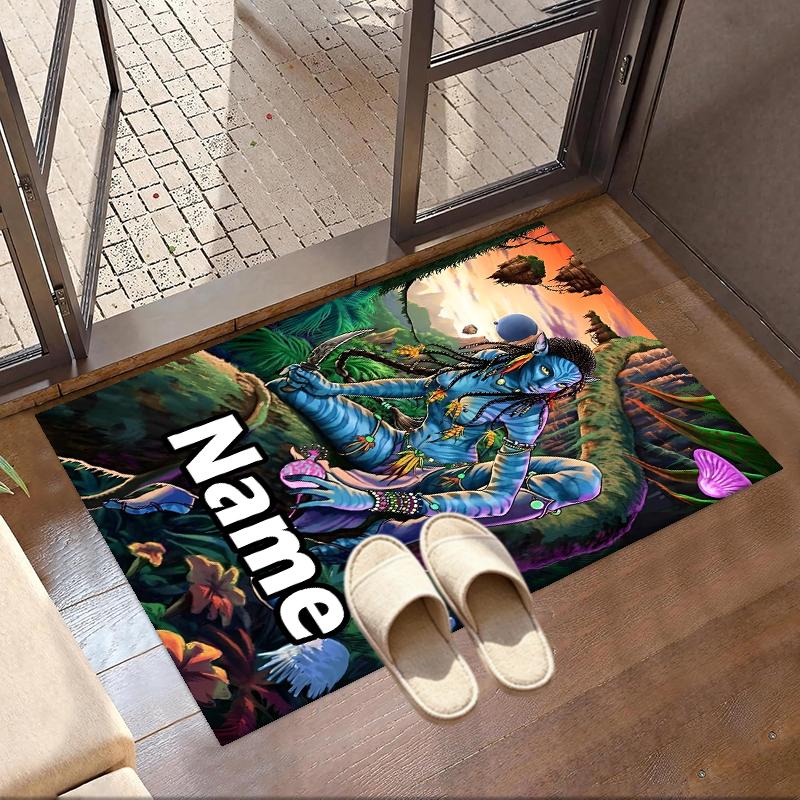 Custom Name Personalized Avatar Print Carpet, Versatile Home Decor Rug, for Playroom, Apartment, Balcony, Entryway, Hallway Gift