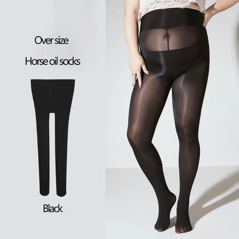 

1/2/3 шт. Большого размера Черные колготки с конским маслом, Подходят для вечеринки, Свиданий, Сексуальные и модные леггинсы, Без зацепок, Без ластовицы plus size(1pc) чёрный