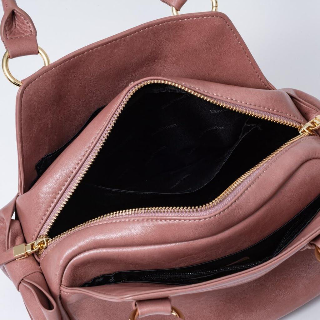 Jill Stuart Pecot Shoulder Bag with Ribbon Feminine and Vintage Design, Style, JSLH5EH2, Pink, Women's