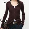 MO&Co. Merino Wool Slim Fit Knit Cardigan