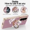 Luxury Car Magnetic Ring Bracket Phone Case For Samsung Galaxy Z Fold 7 6 5 4 Soft TPU Plating Shockproof Protective Cover Funda