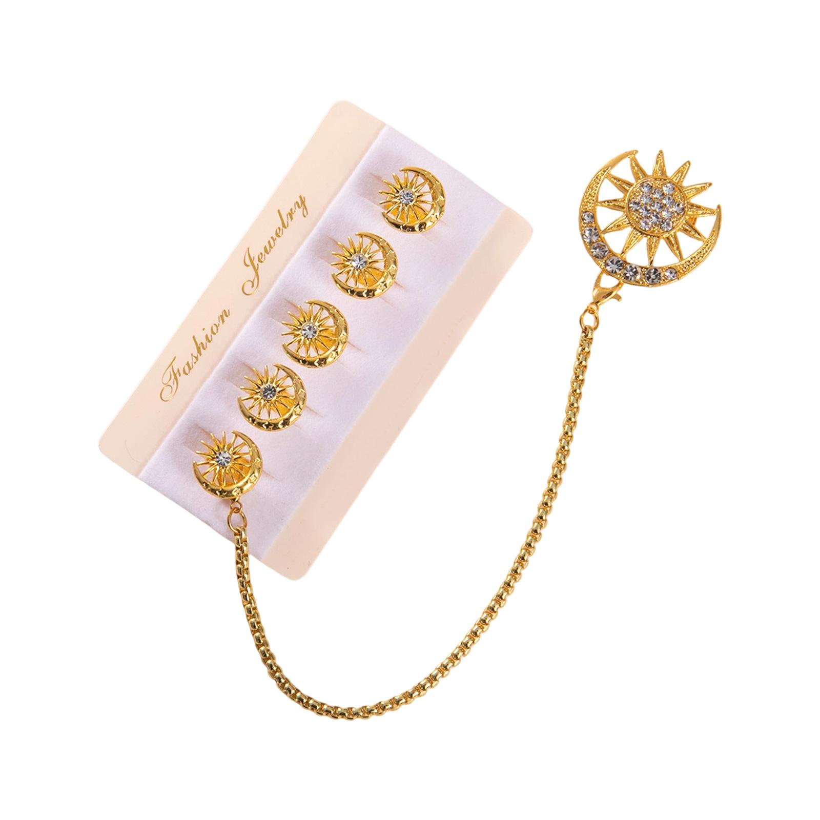 

Мусульманские культурные броши-пуговицы, набор эмблем из сплава, металлические броши на одежду на мусульманскую тематику для мужчин, для формальной и повседневной одежды 1 золотой