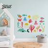 Octopus Glow Sticker in The Dark Wall Stickers, Self-Adhesive Undersea Animals Decals with Turtles In Stickers Clown Fish Octopus, Luminous