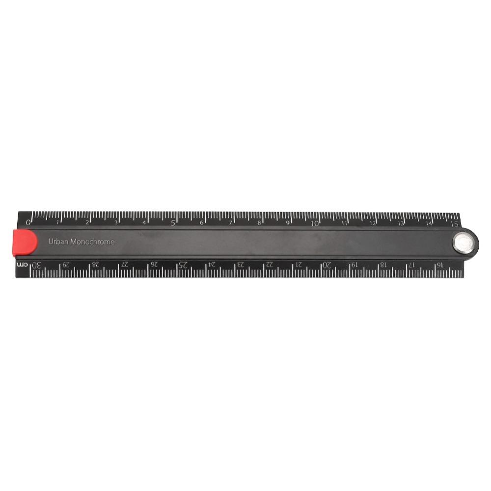 0-300mm Aluminum Alloy Ruler Simple Design Stationery Ruler Portable Metal Ruler  Office School Use