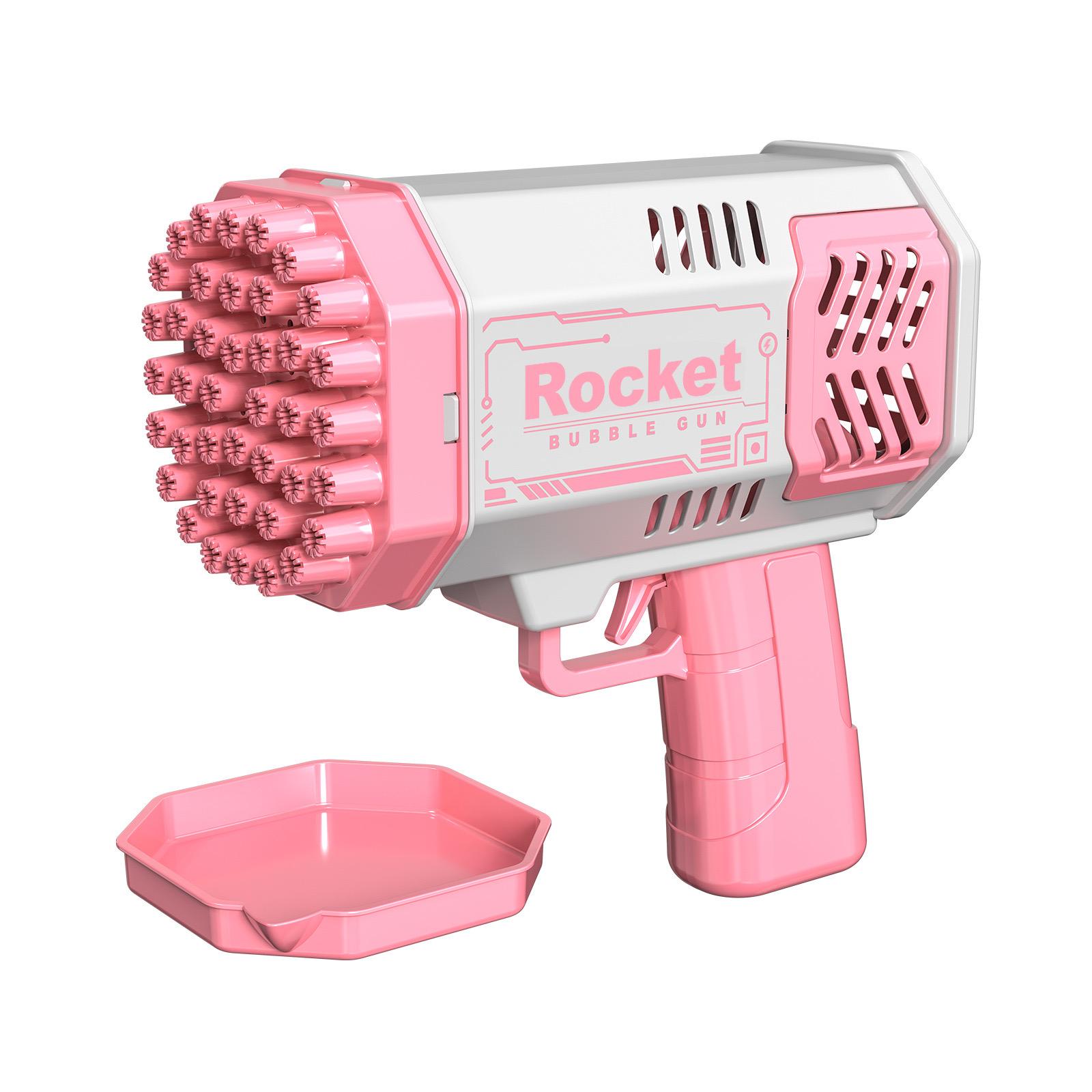 

40 Hole Rocket Launcher Handheld Portable Electric Automatic Bubble Gun Party Birthday Gift Toy(without Bubble Water) розовый