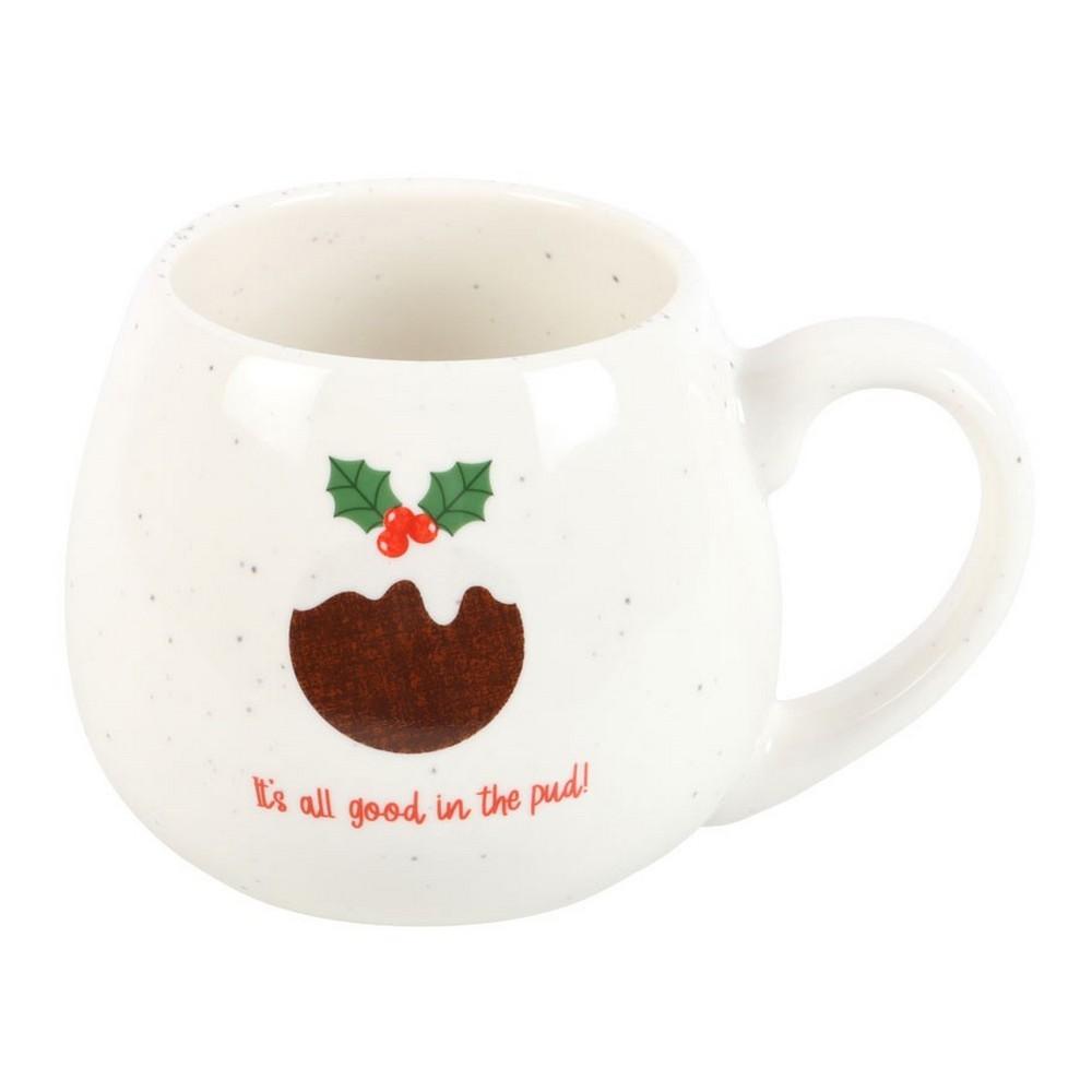 Something Different All Good In The Pud Rounded Christmas Mug