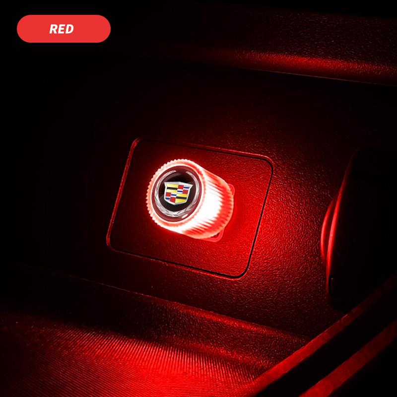 Car Mini USB LED Ambient Light Decorative Atmosphere Lamps For Cadillac Logo Escalade CTS ATS SRX XTS XT5 STS CT5 CT6 BLS XLR