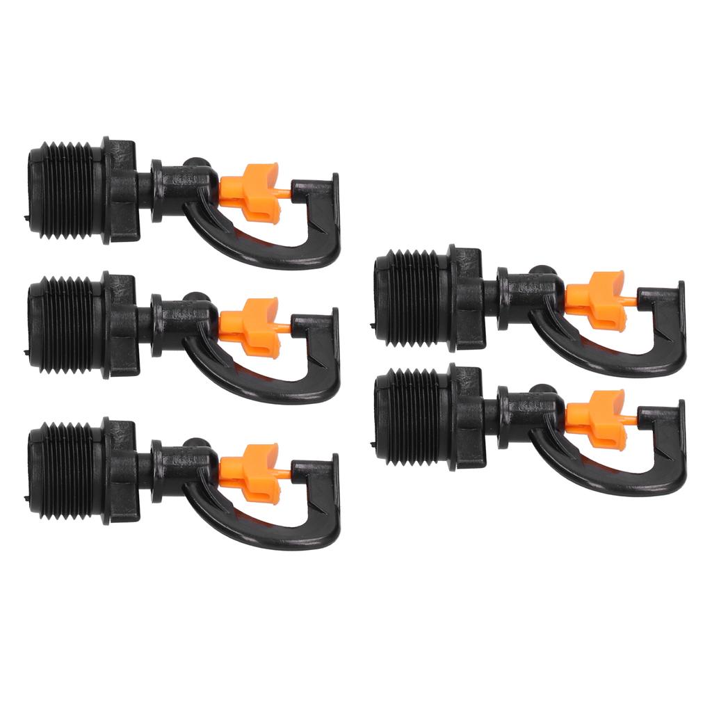 5PCS G1 2 Male Thread Rotating Sprinkler Head Misting Nozzle for Garden Irrigation Accessories