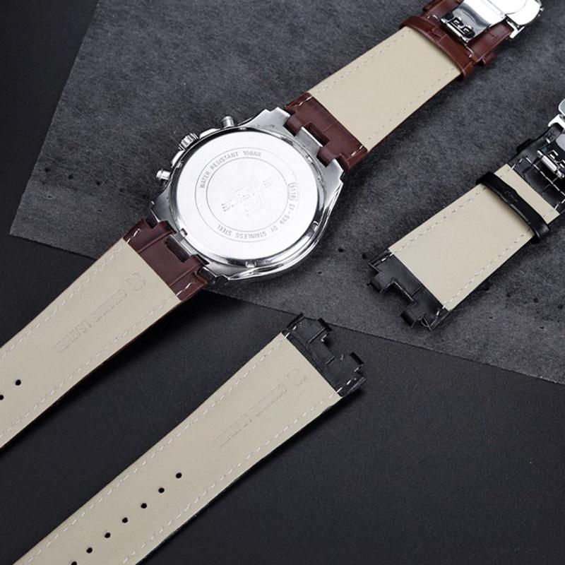 ONEFor Casio EDIFICE Series Ocean Heart EF-539D EF 539D EF 539 Genuine Leather Watch Racing Sports Wristband Modified Watch ChainMN