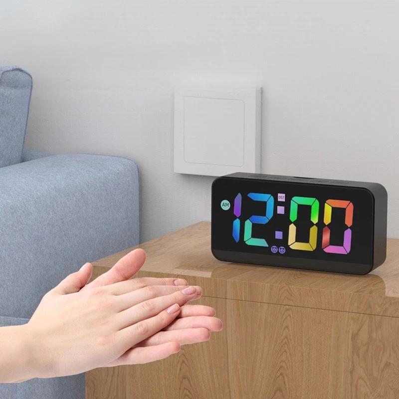 New Creative Book Alarm Clock Intelligent Colorful LED Light Smart Clock Luxury Digital Electronic Alarm Clock Home Accessories
