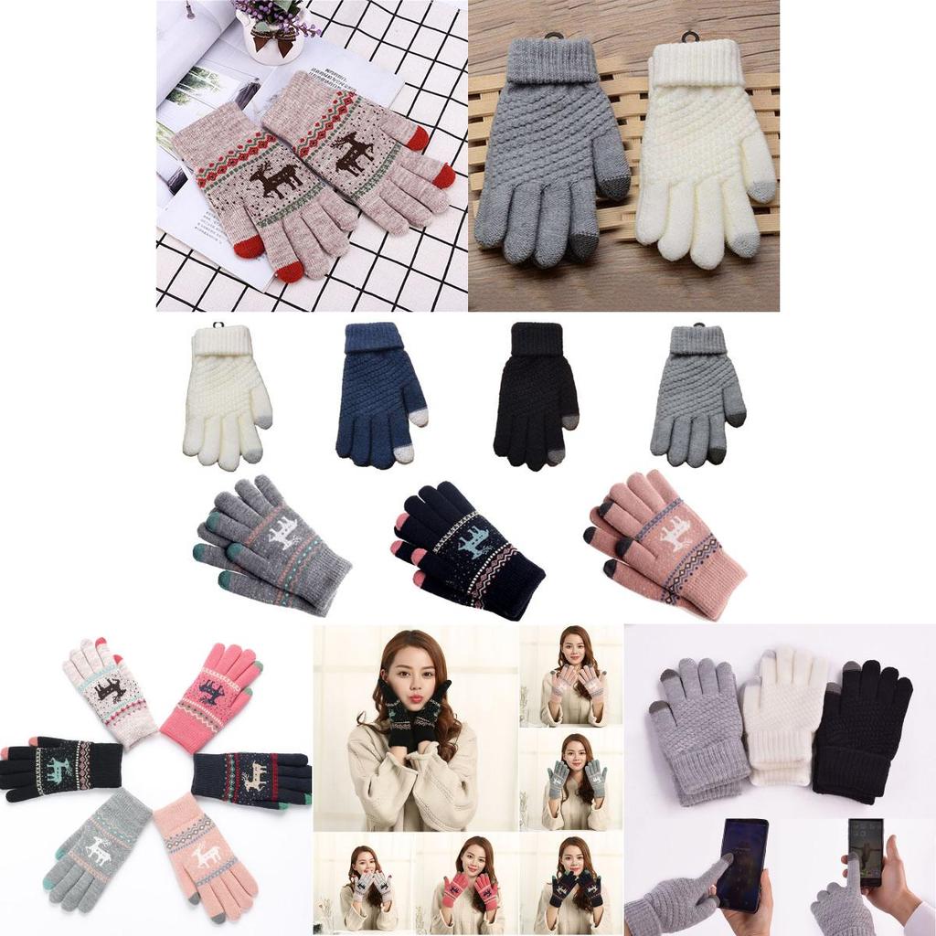 Screen Ladies Touch Gloves High Quality Thermal Warm Winter Tablet Knitted Wool