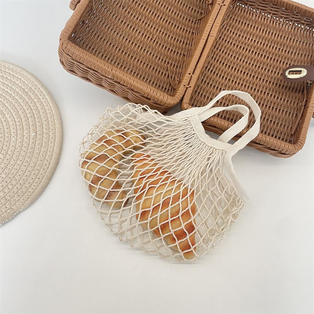 5 Woven fruit mesh bag shoulder bag shopping fishing net bag portable hollow woven bag play beach bag