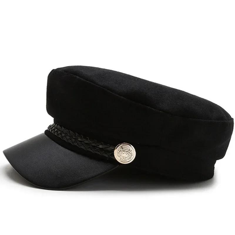 Fashion Winter Autumn Berets Caps Loose Cloud Top Octagonal Beret Hats Wool Blended Newsboy Hat Women Brim Cap Outdoor Decor