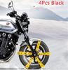 4× Motorcycle Bicycle Wheel Tire Anti-Skid Snow Chain 60cm Black Non-slip Chains