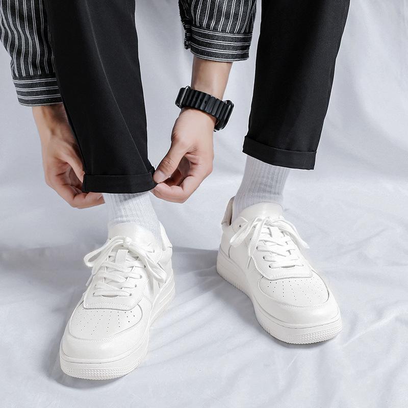 Hong Kong Style Little White Shoes Ins Male Trend Student Versatile Platform Casual Board Shoes 2025 New Sports Shoes 1044-R