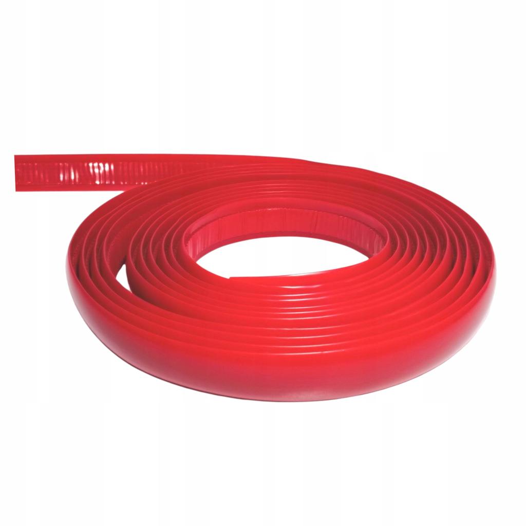 Decorative PVC Strip Red Matt 21mm Self-Adhesive Flexible