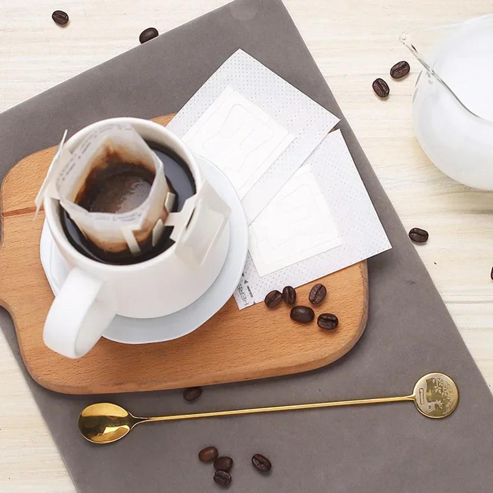 50 PC of Coffee Utensils Ear-hanging Coffee Filter Bags Hand-brewed Coffee Powder Food-grade Filter Bags Ear-hanging Coffee Bags