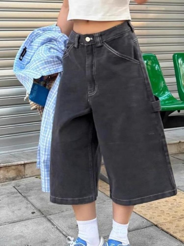 Jeans Baggy Streetwear Vintage Y2k Donna Harajuku Oversize Cool Girl Pantaloncini Nuovi Estivi Hight Street Moda Casual Pantaloni in Denim