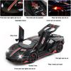 1/32 Scale Lambo LP770-4 Diecast Car Model, Alloy Pull Back Vehicle Toy with Sound and Light, 3 Open Doors, Gift for Kids Toddlers Boys Girls
