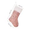 Sequins Plush Christmas Socks with Lanyard Portable Christmas Gift Bags Xmas Decoration for Fireplace and Christmas
