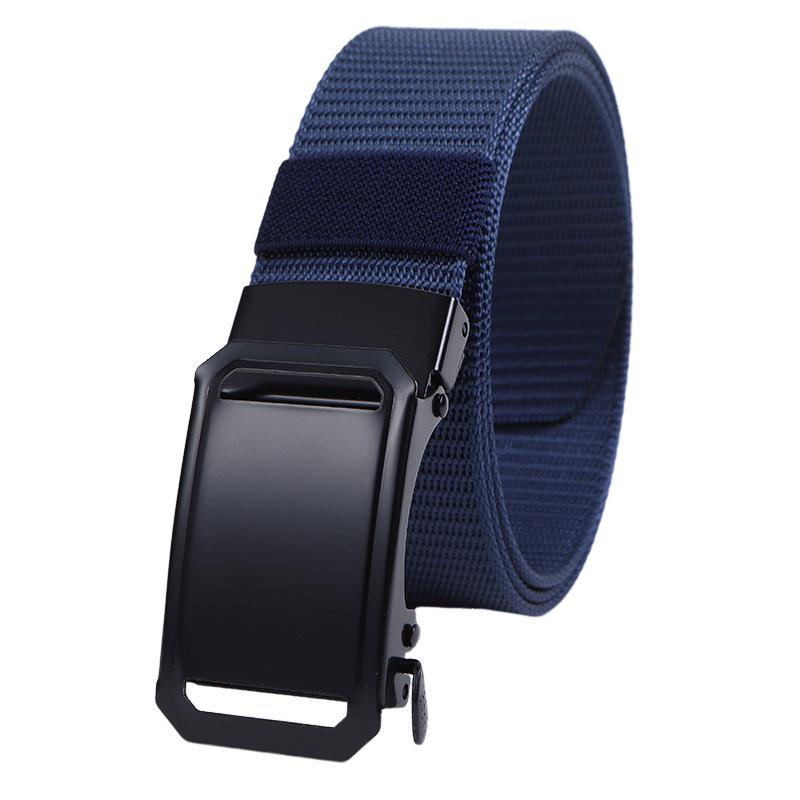 Men's Automatic Buckle Nylon Tactical Belt - Casual Outdoor Sports Canvas Belt for Students and Military Training
