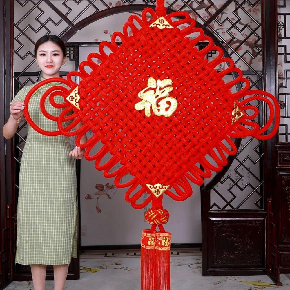 Peace Blessing Red Chinese Knot Room Wall Ornament Spring Festival Pendants New Year Decor