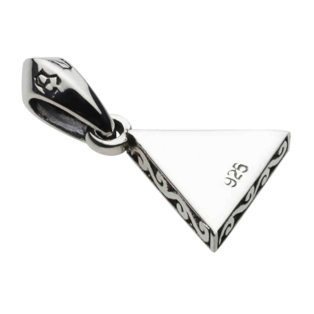 Figmart Triangle Pendant with Shell and Onyx [Silver Accessory] Fp0600shox