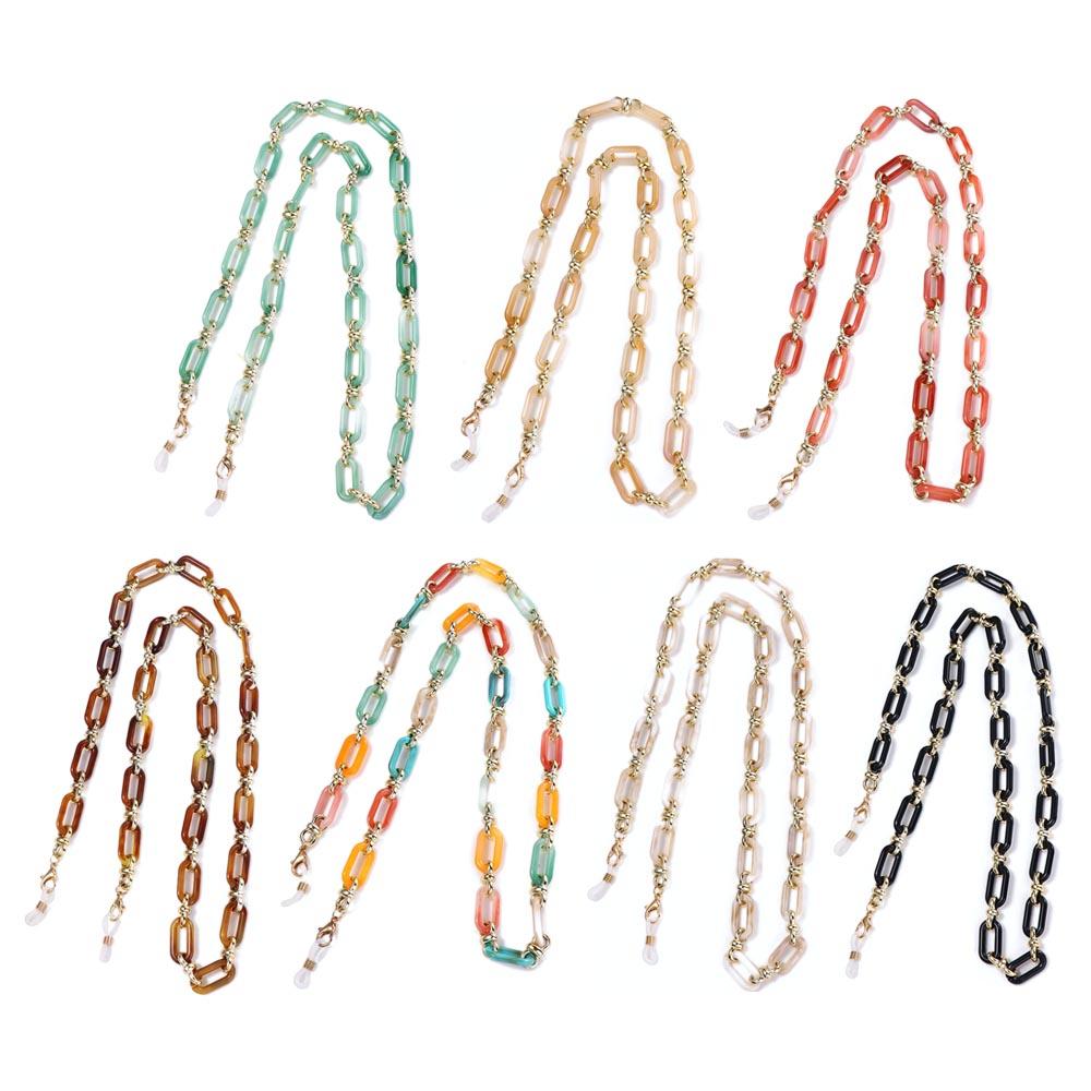 Women Anti-lost Mask Hanging Rope Elegant Glasses Chains Acrylic Neck Strap Sunglasses Eyewear